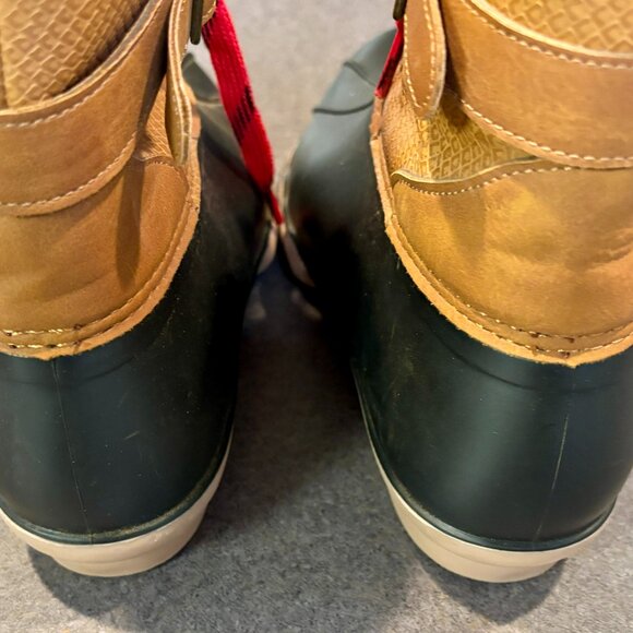 ~~Maurices Brown & Black Lace-up Plaid Lined Short Duck Boots 9.5 Women’s..VGUC! - Picture 5 of 7